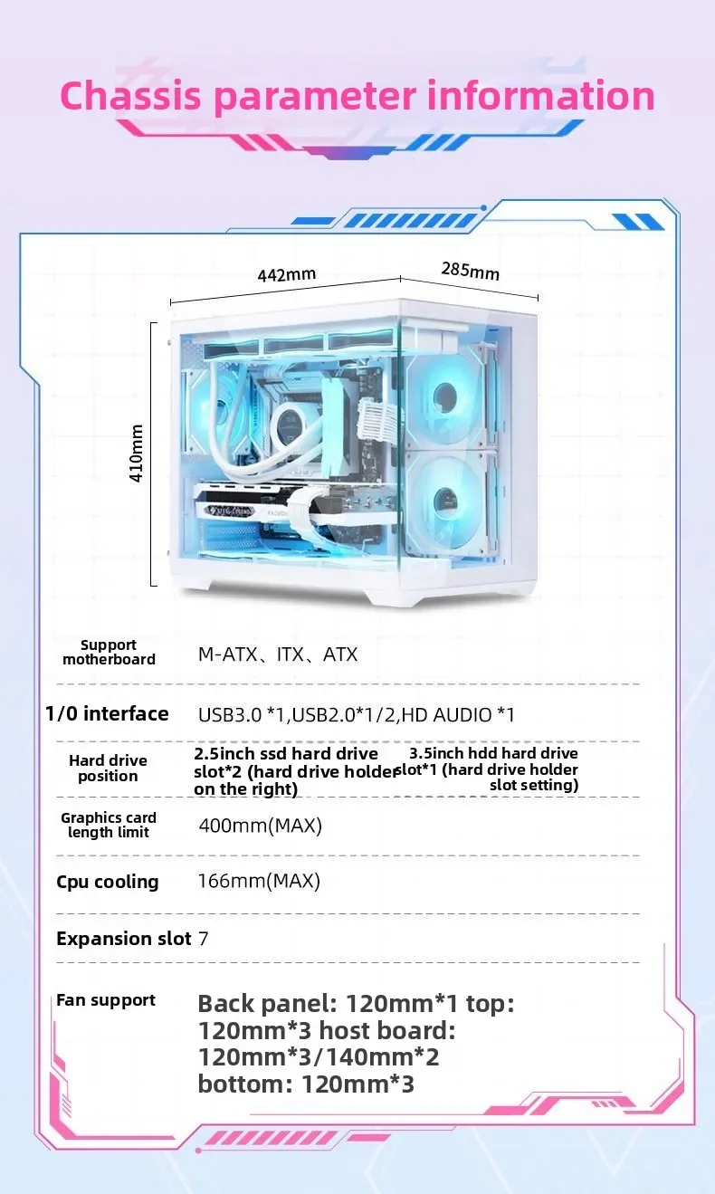 I5-12600/14600KF/RX7800XT مكتب ألعاب رياضي إلكتروني لتقوم بها بنفسك مضيف كمبيوتر مكتبي #5