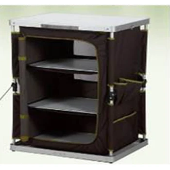 Caravan Motorhome RV accessories camper trailer accessories Portable Outdoor 3 shelf Camping Cupboard with Carry Bag