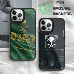 Kingdom Of Saudi Arabia Flag For iPhone 14 13 12 11 15 Pro Max Plus Mini Magsafe Wireless Charge Cover