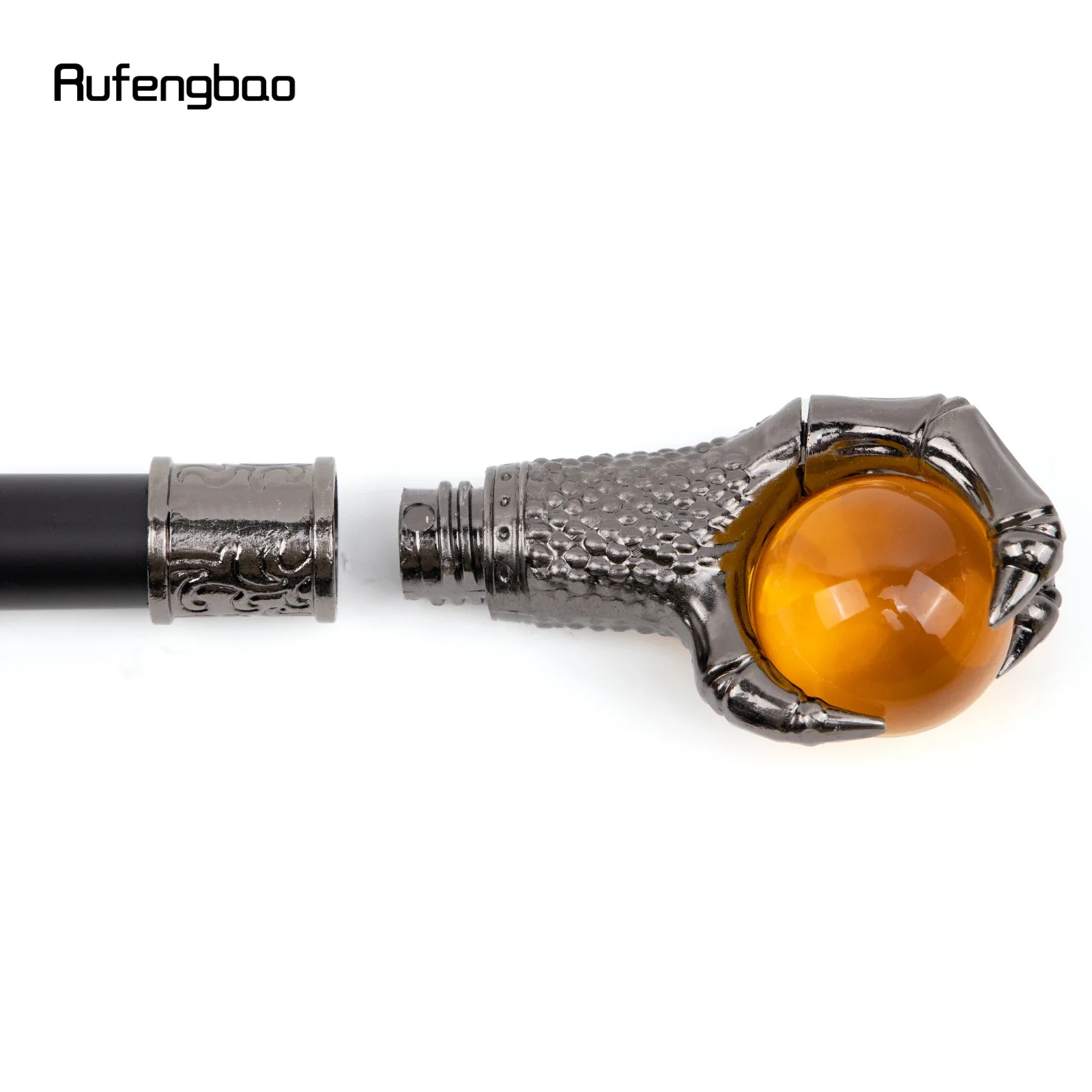 Dragon Claw Grasp Orange Glass Ball  Decorative Cane For Halloween For Cosplay And Parties, For Cosplay & Party