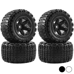 4pcs 104mm Diameter Rubber Wheel Tire Tyre With 12mm Hex For 1/16 MJX H16 16207 RC Car Upgrade Parts16208 16209 16210