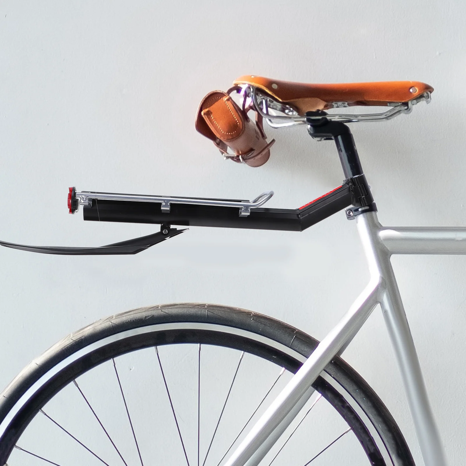 1Set Durable Aluminum Alloy Bike Rear Rack Lightweight Adjustable Cargo Carrier Rack Detachable Professional Bike Accessories