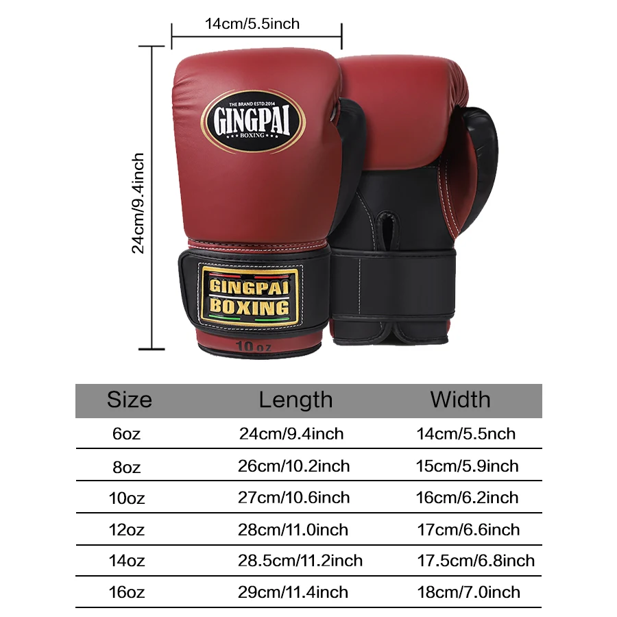 6/8/10/12/14/16oz Kids Women Men Boxing Gloves Sanda Sparring Muay Thai MMA Karate Punch Training Mitts Kickboxing Boxe De Luv