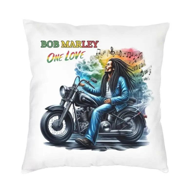 Jamaica Reggae Music Bob Marley Cushion Cover Double Side 3D Printing Floor Pillow Case for Car Cool Pillowcase Home Decoration