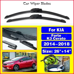 Car Wiper For KIA Forte K3 Cerato 2014-2018 Front Wiper Blades Soft Rubber Windscreen Wipers Auto Windshield 26