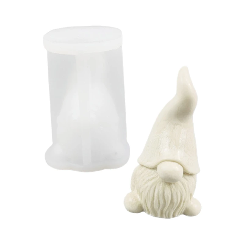 Santa anão molde resina epóxi artesanato diy ornamento jóias velas fazendo ferramenta n58f