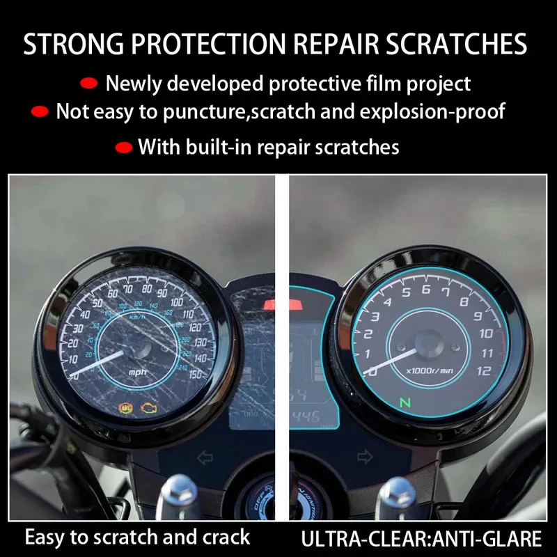 لـ CFMOTO 800MT-X 800 MTX 2024، ملحقات الدراجات النارية، شاشة مجموعة الخدش، فيلم أداة حماية لوحة القيادة