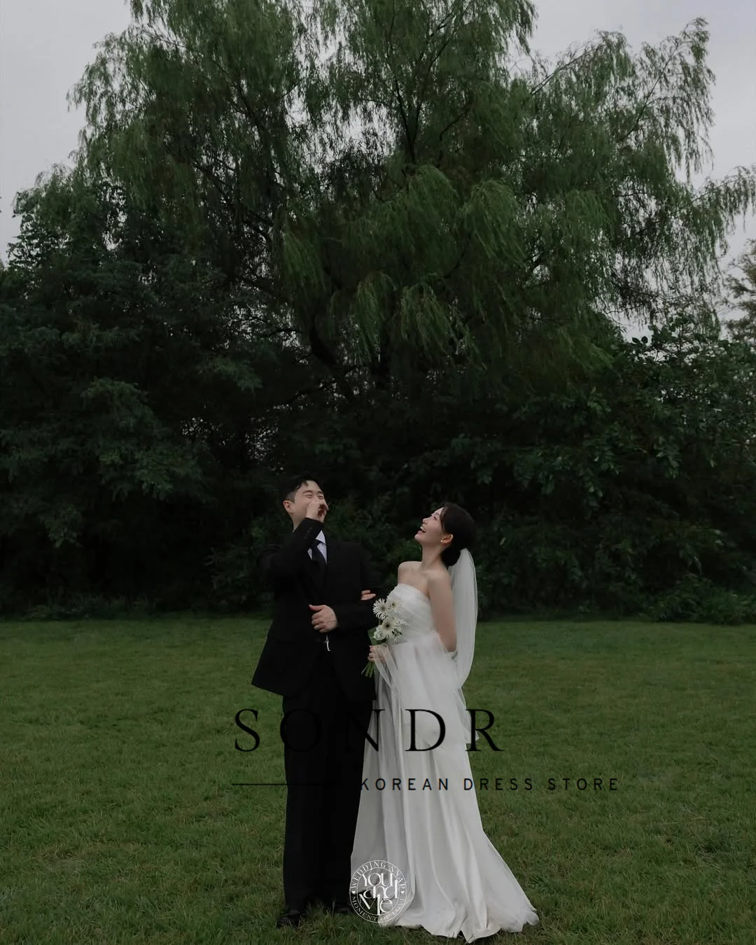 Sondr Новые корейские свадебные платья Фотосессия Индивидуальное свадебное платье без рукавов Простые элегантные самосвадебные платья для невесты
