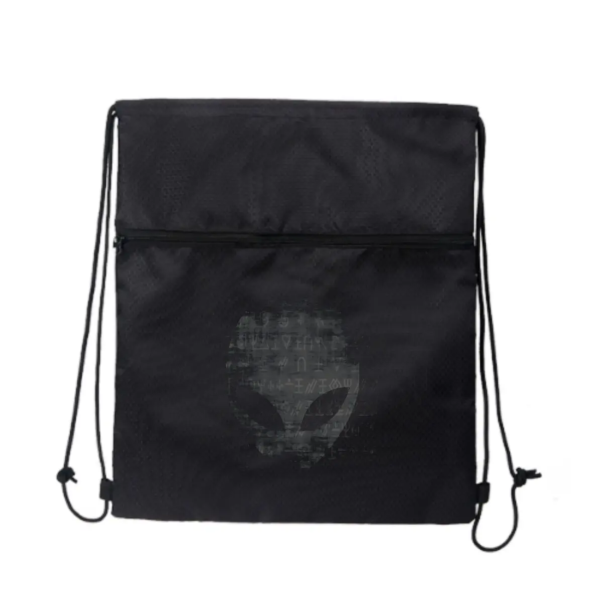 

Черные сумки на шнурке с графическим рисунком в стиле гранж-инопланетянина, рюкзак на шнурке для спортивных поездок в тренажерном зале