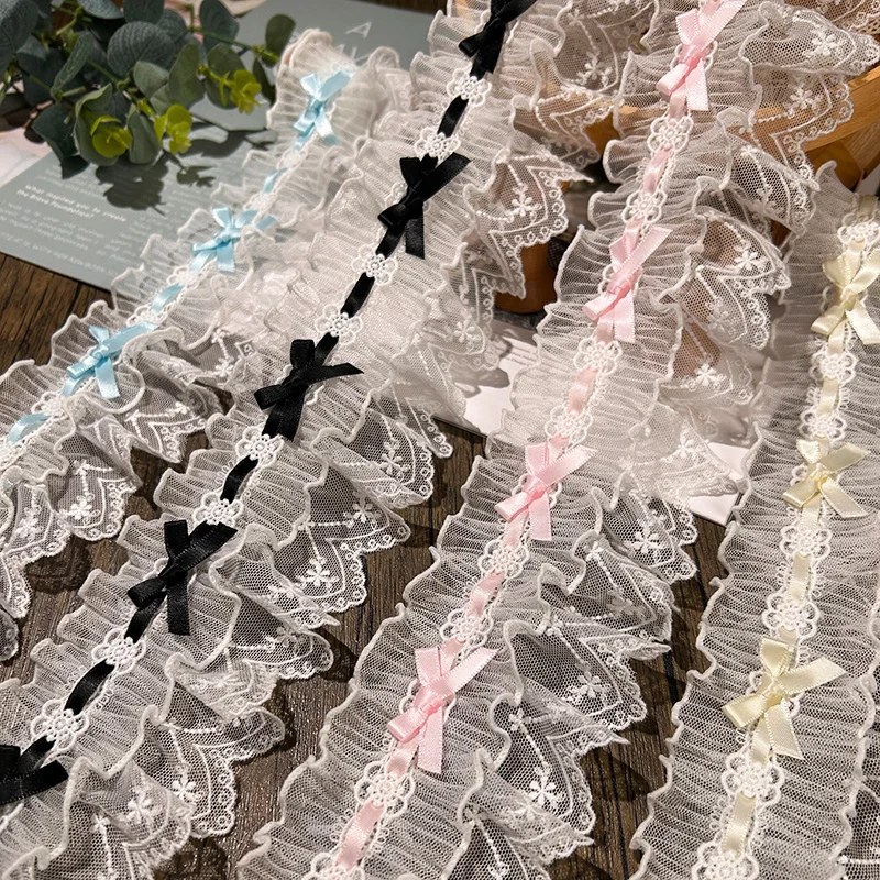 

Bow Pleated Ribbon Lace Handmade Diy Decoration Baby Clothes Skirt Hem Clothing Accessories Curtains Home Decoration Accessories