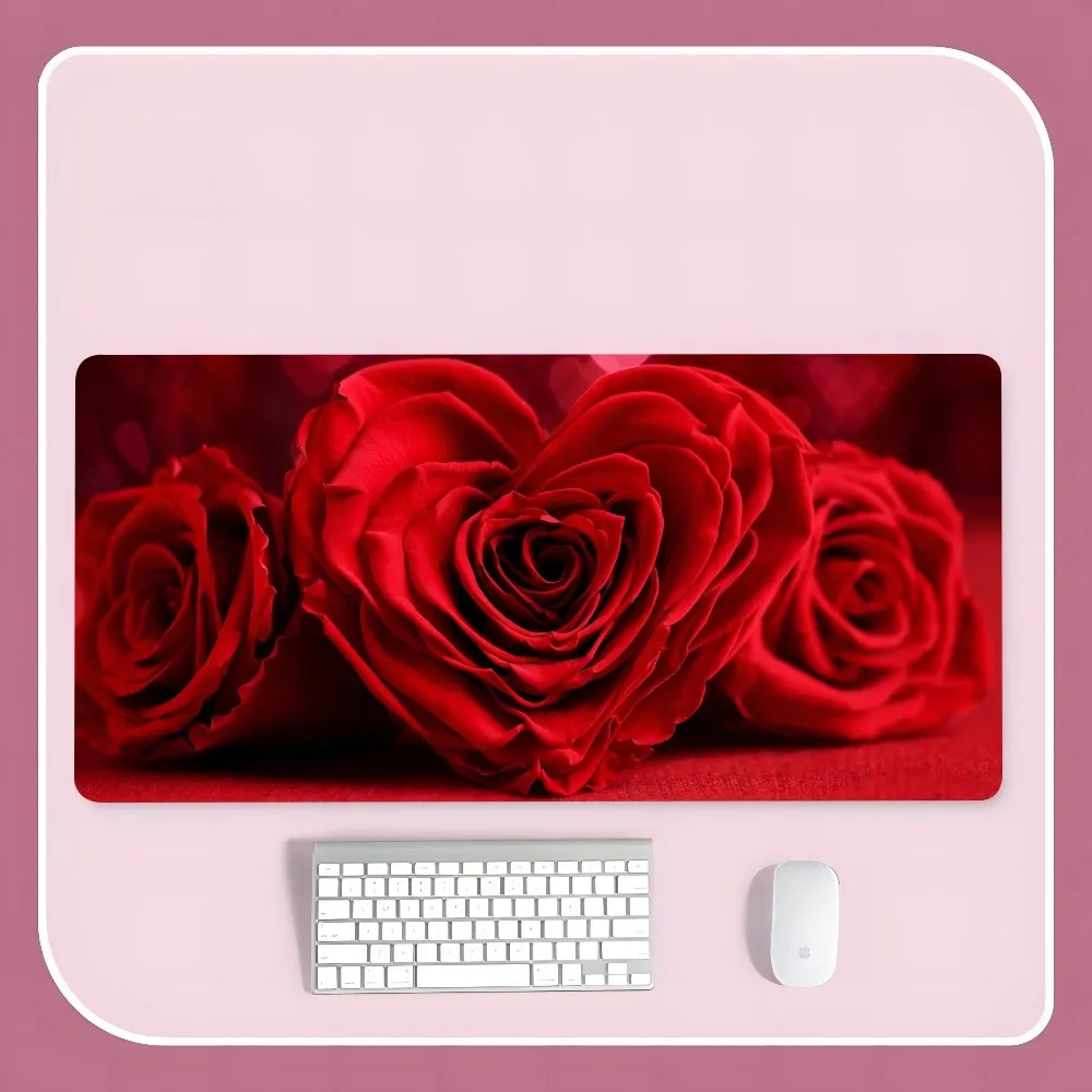 Mouse Pad Keyboard Desk Mat Love Red Roses 400x600x5mm Mousepad Gaming Accessories Decoracion Gamer PC Mausepad