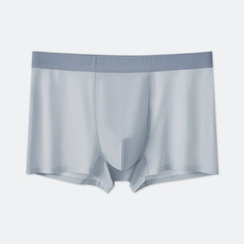 

Men's Underwear Seamless Breathable Antibacterial Ultra Thin Ice Silk Boxer Briefs Summer Men Underwear Cool Nylon Boxer Briefs