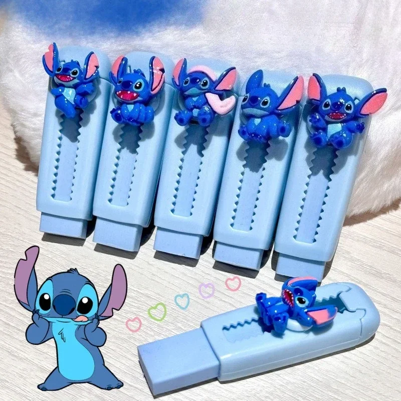 Random 1 Pc Stitch & Zootopia Cartoon Nano Erasers, Drawer Box Design, Clean No Crumble Pencil Erasers for Students