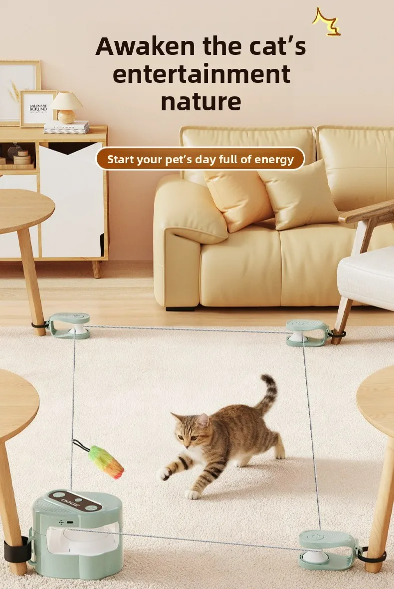 Interactive Cat Chase Toy Remote Control Bird Sound Smart Self-Play Kitten Toy for Indoor Exercise and Boredom Relief