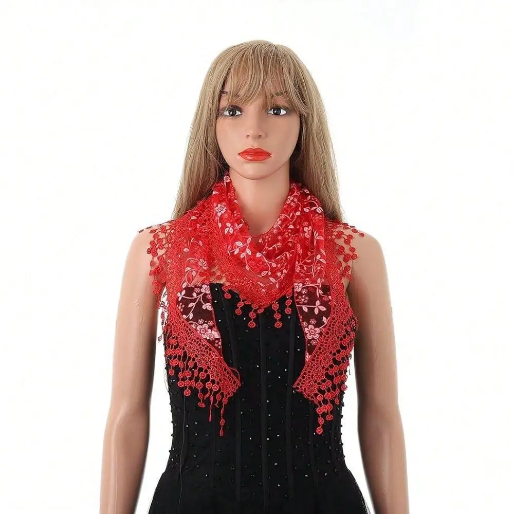 

Mantilla Veils Triangle Lace Veil Catholic Chu 1rch Veils Infinity Chapel Veil Tulle Scarf Head Covering Latin Mass Red