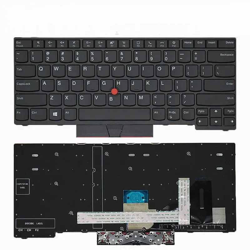 Laptop Keyboard For Lenovo ThinkPad E480 E485 E490 E495 L380 L390 L480 R480 T480S T490 T495 01YP400 With Trackpoint
