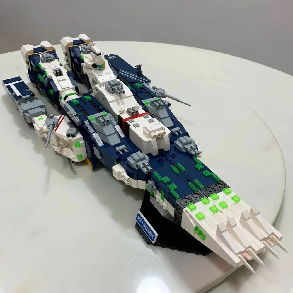 Technische Serie Ruimtevaartuig SDF-1 Macross Bouwstenen 2in1 Robot Slagschip Model Bricks Speelgoed Voor Jongen Verjaardagscadeau MOC