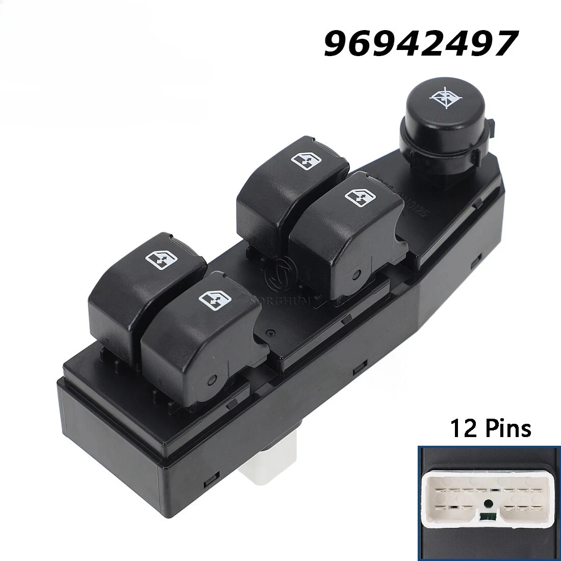 96942497 interruptor de ventanilla eléctrica principal del conductor delantero izquierdo botón de cristal para Chevrolet Chevy Spark EV WVE BY NTK 2013-2016