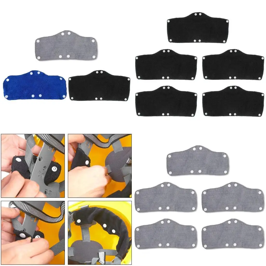 Washable 5 PCS Safety Hat Sweat Band Industrial Helmets Sweatband on Sweat Band Liner Blue /Gray/ Black
