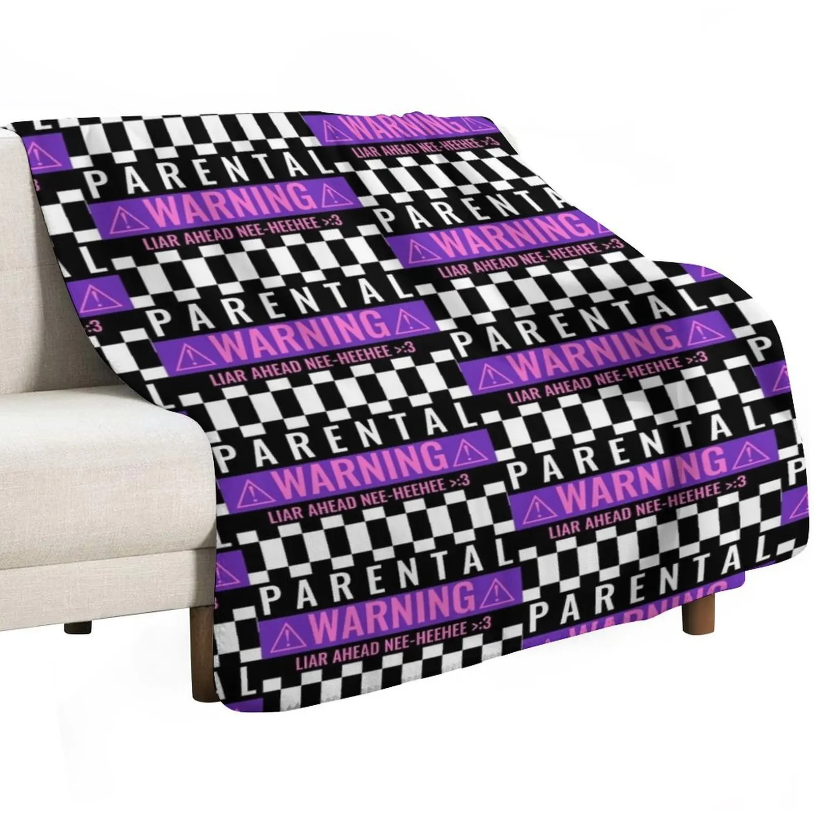 PARENTAL WARNING: LIAR AHEAD (NEE-HEEHEE :3) Throw Blanket Furrys Thermal Bed covers christmas decoration Sofa Blankets