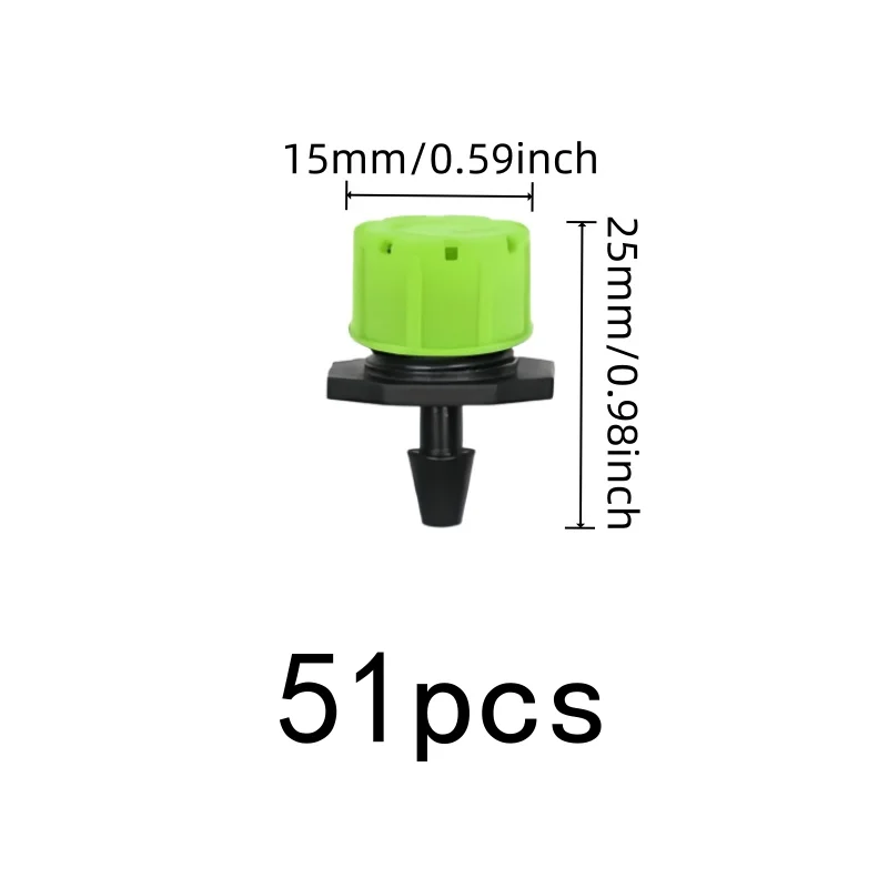 Independent Switch Valve Garden Drip Irrigation Heads, 51 pcs, Potted Plant Drip System, Multipurpose