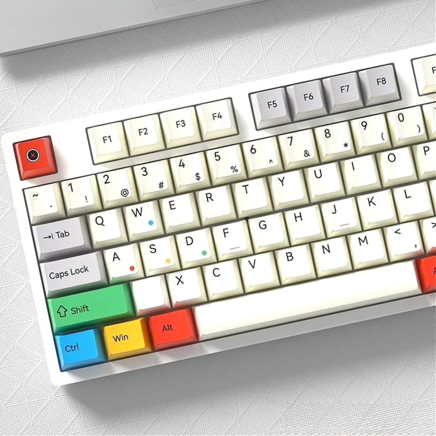 

Traffic Light Cherry Keychain Kit PBT 130 Key Suitable for 60/64/84/98/108 Mechanical Keyboard MX Switch Personalized Keyboard