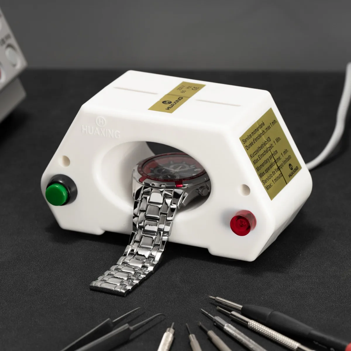 Watch Demagnetizer Tools Watch Degausser for Watch Repair Degausser 110V-220V Adjust Watch Time for Watch Repair Tool