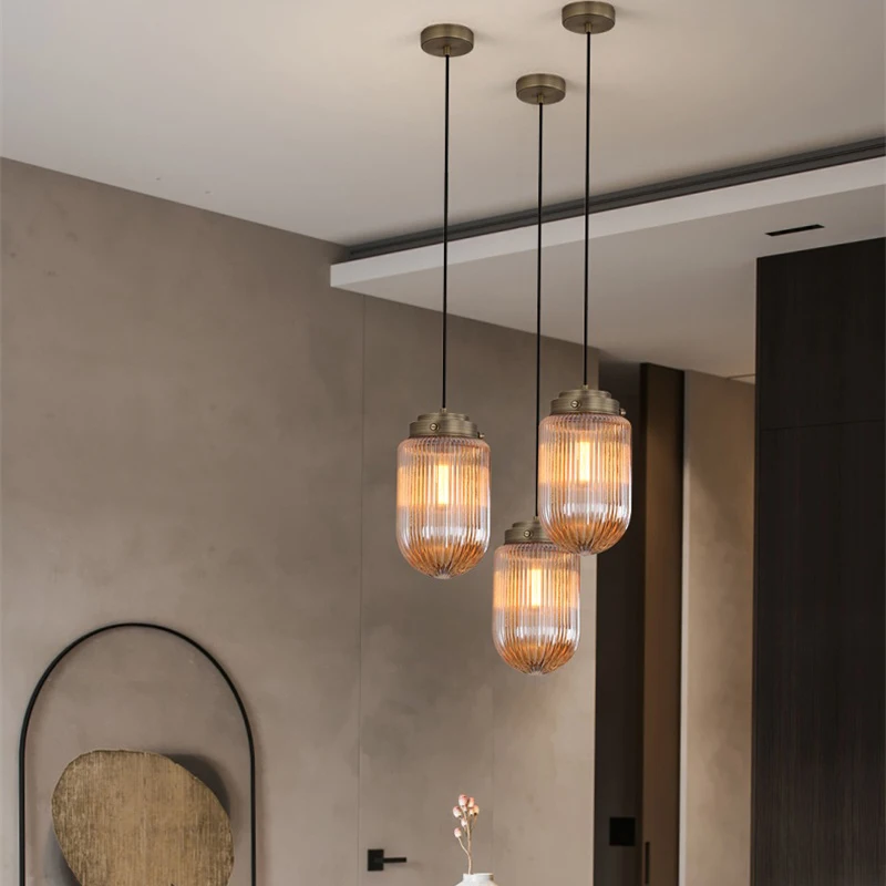 SOFEINA Nordic LED Pendant Lights Fixtures Industrial Creative Simply Design Glass Hanging Lamp for Home Bedroom