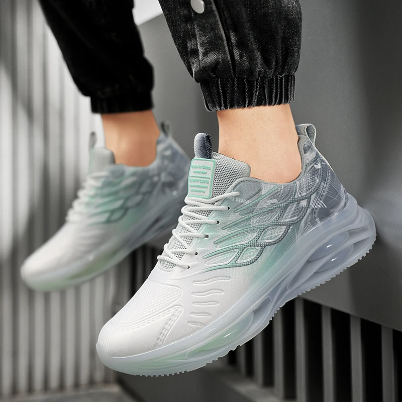 

Весна 202, новая сетчатая светящаяся в темноте пара, смешанный материал, холодный клей, многофункциональная спортивная обувь для бега на открытом воздухе