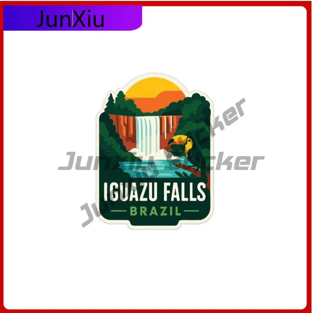 

Iguazu Falls Brazil Sticker Decorative Vinyl Die-cut Cover Scratches Decal City Skyline Landmark Design Suitcase Laptop Rv Campe