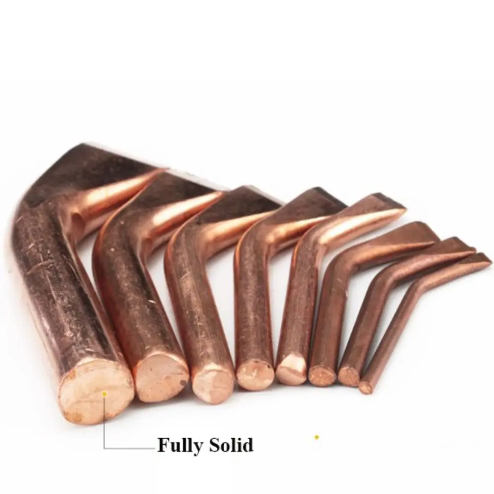 New 100W150W200W300W500W Electric Soldering Iron Tip Pure Copper High Power Large Area Welding 9 Styles External Heat Tip view 2