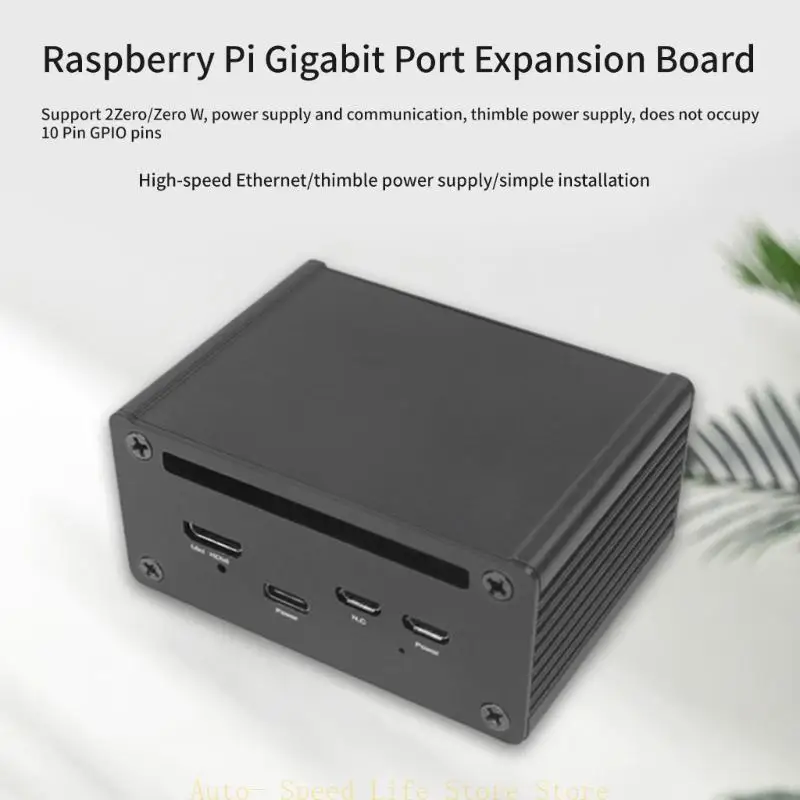 02da 3 Port USB Hub و Ethernet Expansion Board Case Aluminium for RaspberryPizw