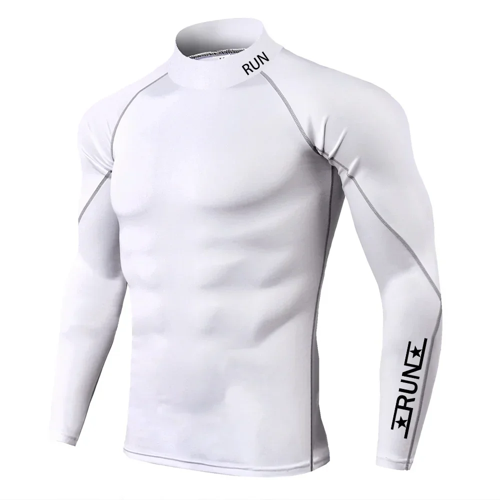 Running Compression T Shirt Men\'s Gym Training Quick Dry Shirts Fitness Undershirts Bodybuilding Tops Male Sports Wear