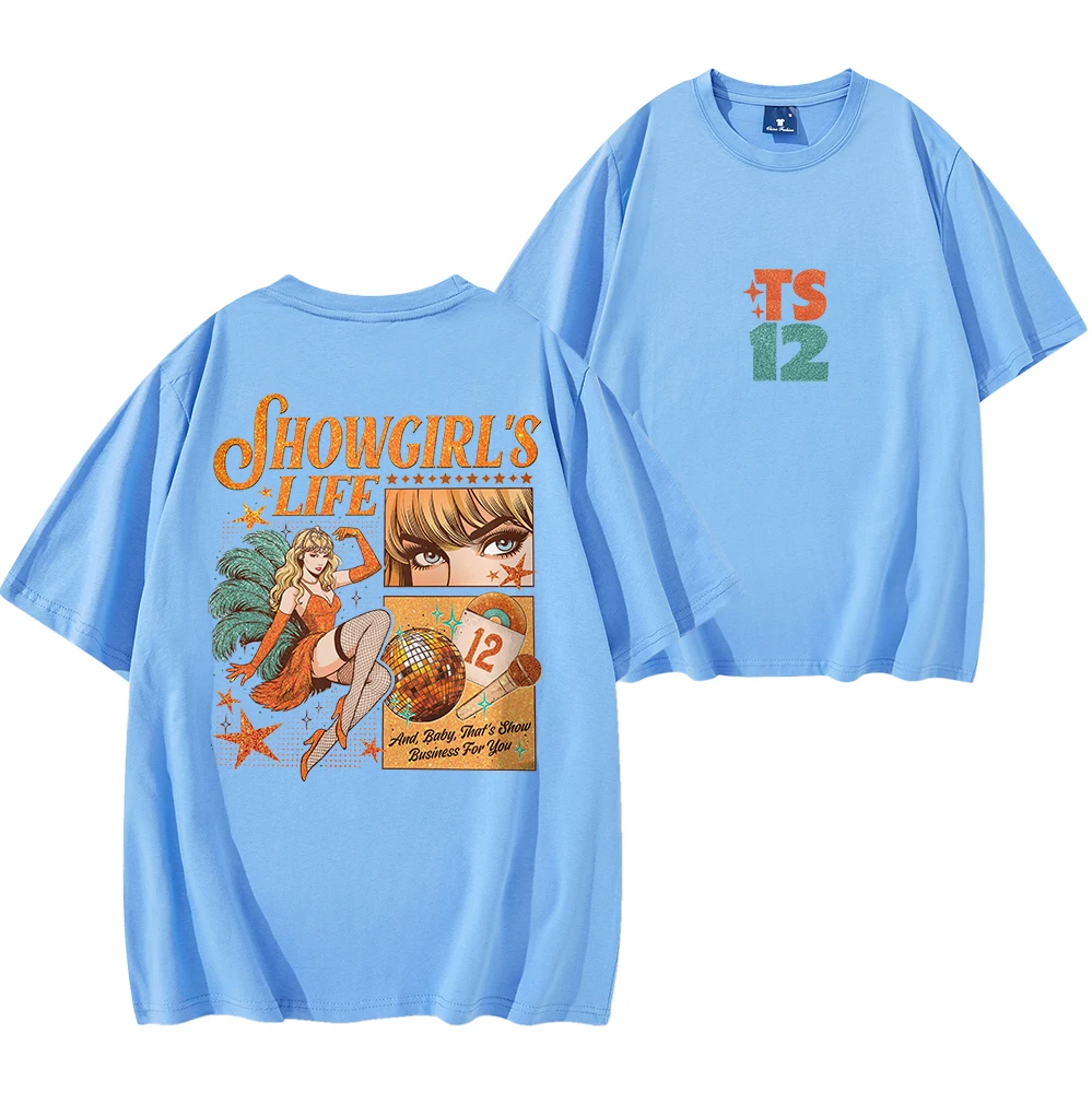 Showgirls Life T Shirt in My Showgirl Era T-Shirt New Album 2025 Shirt Country Music Fan Gift Men Women Streetwear Hip Hop Tops