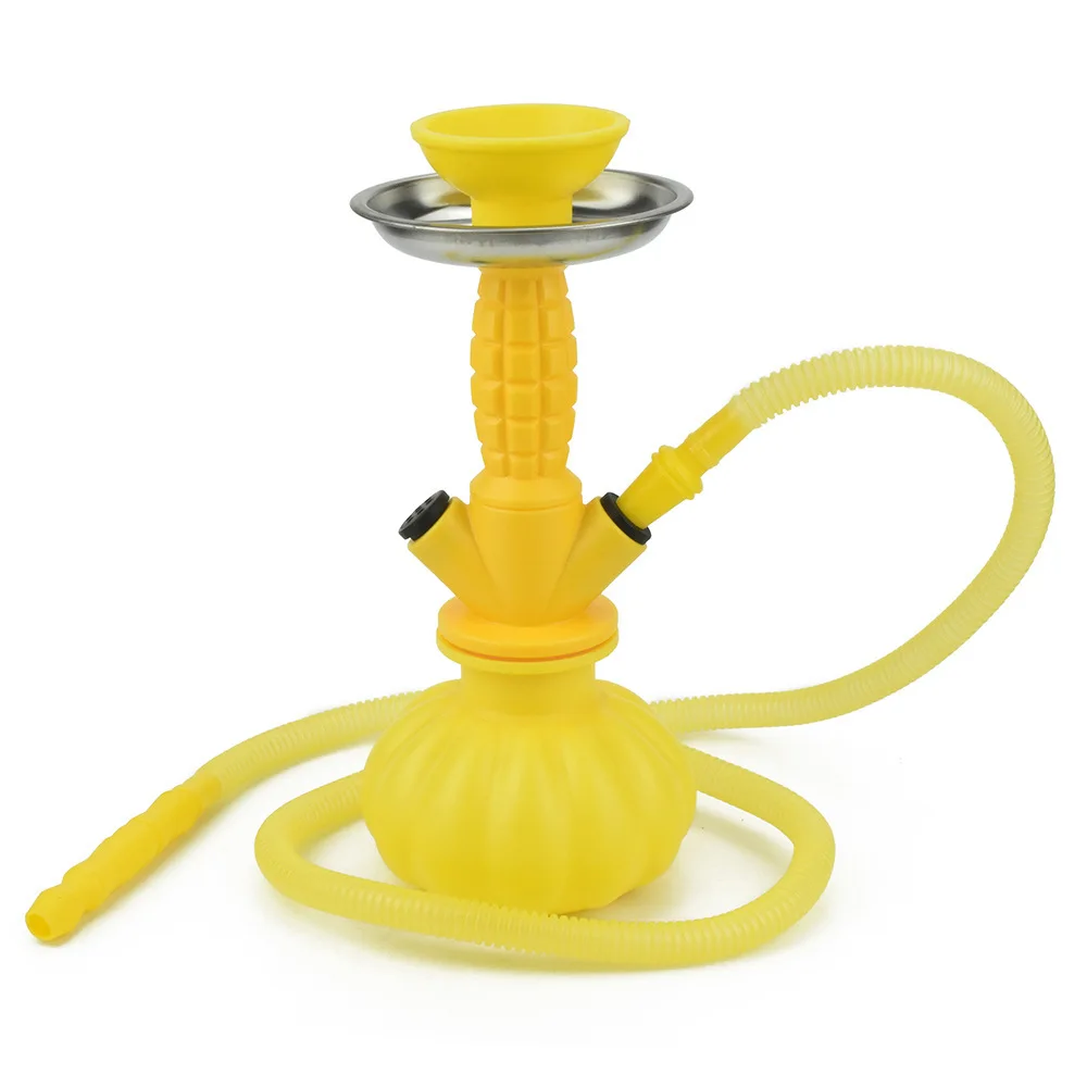 High-end Hookah Kit with Single Silicon Hose for Outdoor Travel Portable Narguile Cachimba Accessories Smoking Accessories