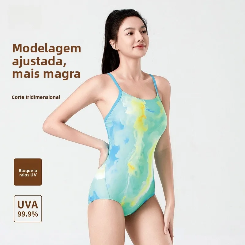 hosa-2025-new-women's-one-piece-speed-suit-swimming-costume-e-design-no-water-trap-flat-chest-qui-dry-no-sve