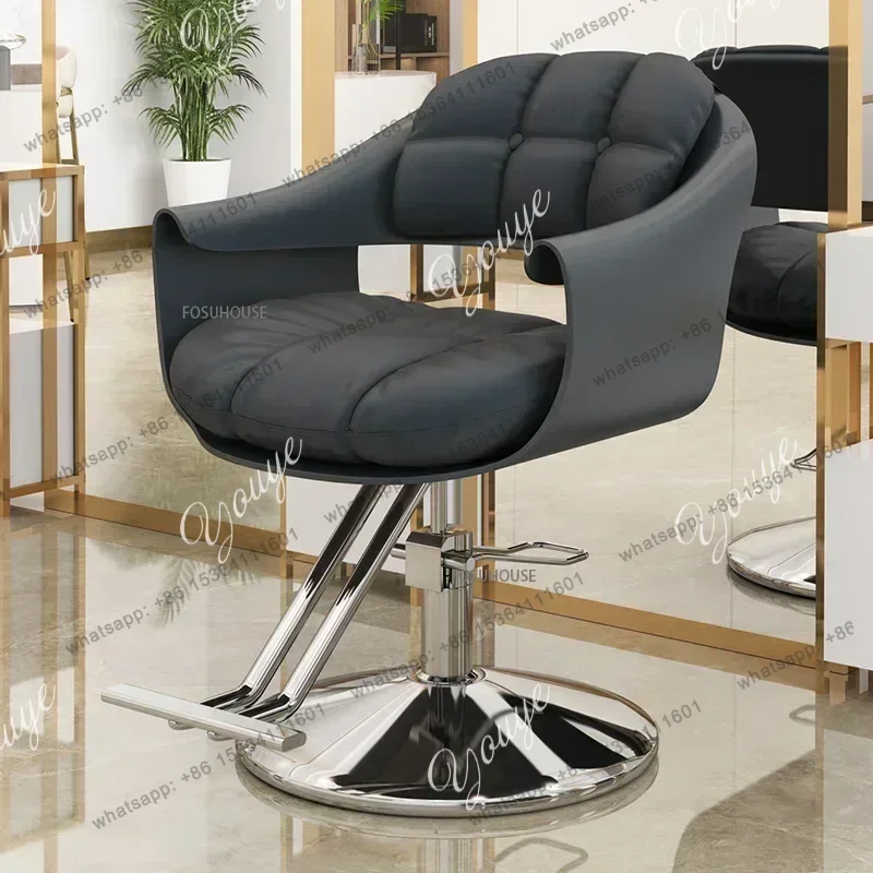 Light Luxury Hairdressing Chair Hair Salon Dedicated Lift Swivel Chair Modern Fashion Perm Hair Cutting Chair Barber Chairs XX