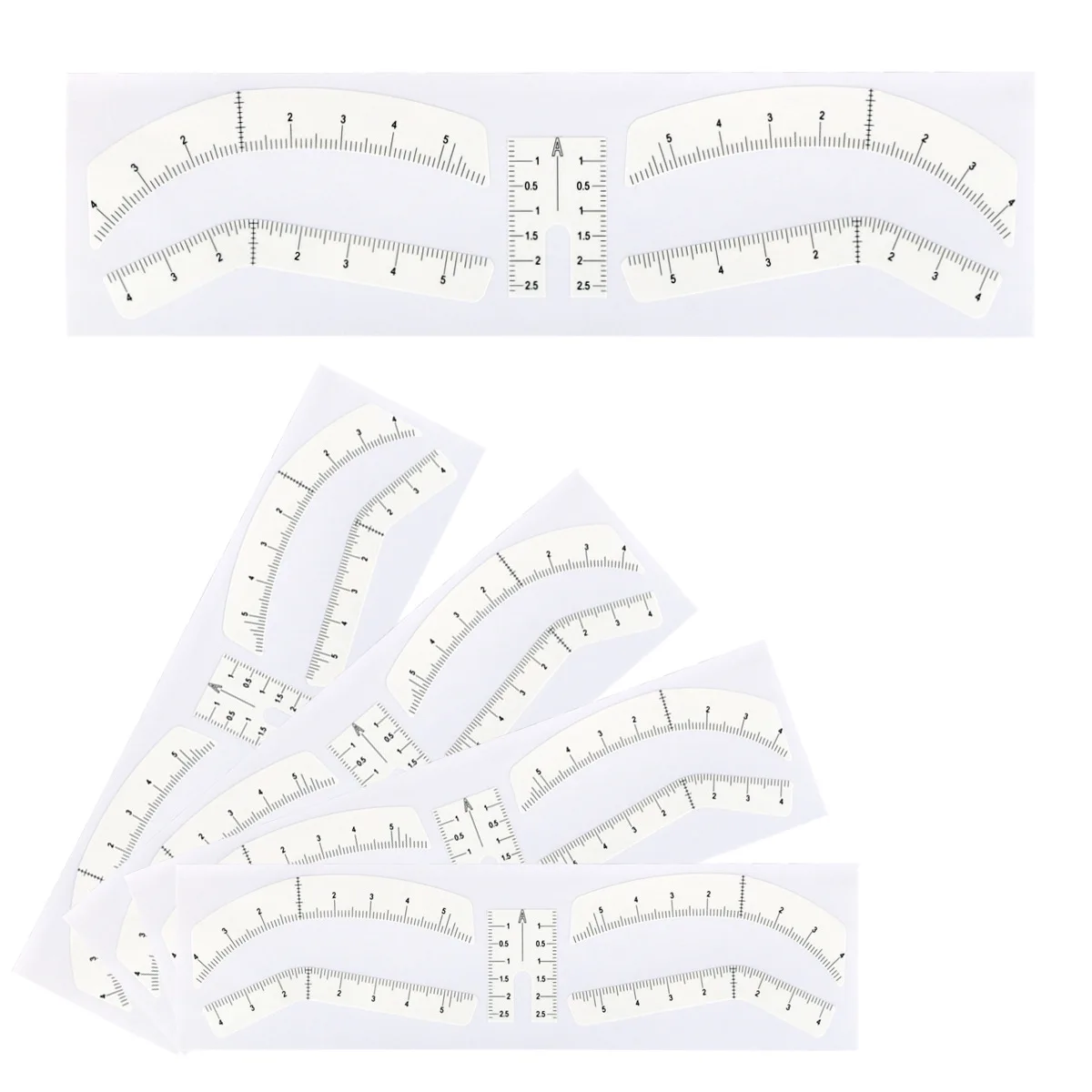10Pcs eyebrow tattoo makeup auxiliary sticker eyebrow template  sticker with scale removable eyebrow sticker