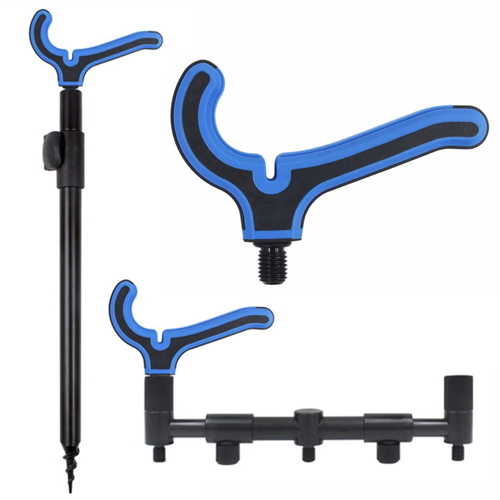 Fishing Rod Pod Holder Bracket Head 3/8inch Thread Grip Back Rests Rod Rack Fishing Rod Holder Fishing Tackle Rack