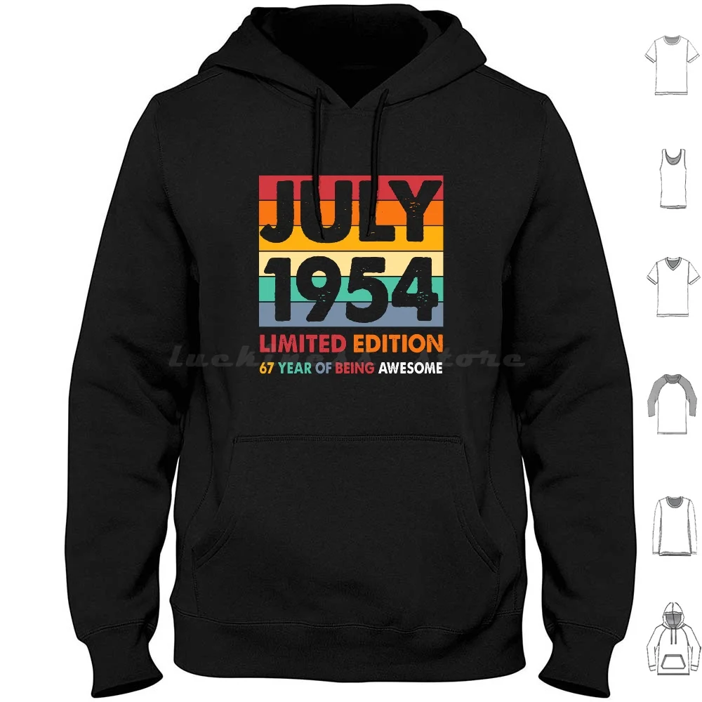 July 1954 Limited Edition Hoodie cotton Long Sleeve July 1954 Limited Edition