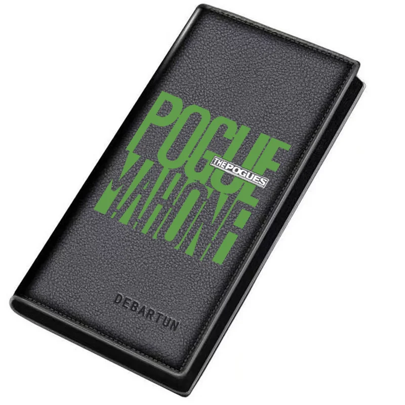 Pogue,Mahone,The,words in block letters Men's Long Wallets Business Stylish Printing Design Casual Use Christmas Valentine's Fat