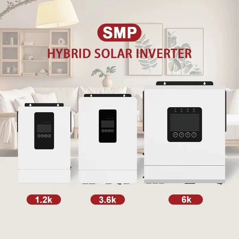 IP21 Single Phase Hybrid Solar Inverter 3.6KW 1.2kw 5KW 6.2Kw 6kw 12/24/48V to 220V Off Grid Pure Sine Wave Pv Power Inverters