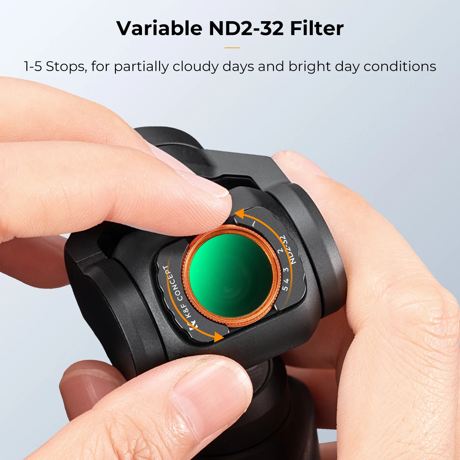 K&F Concept Magnetic Variable ND2-32&ND32-512 Neutral Density Lens Filter Ultra HD with 28-Layer Coatings for DJI Osmo Pocket 3