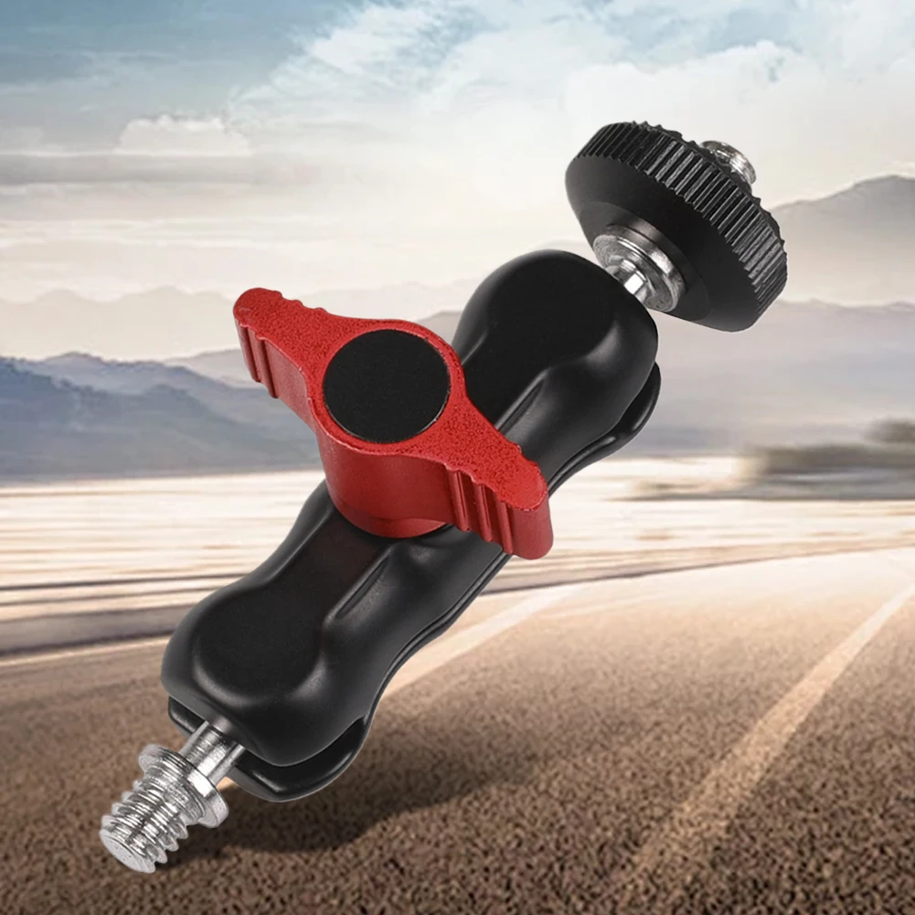 Ball Head Clamp W/ 1/4inch -20 Thread Ball Head Magic Arm Clamp Rotatable Metal Super Clamp for GPS Phone Monitor Video Light