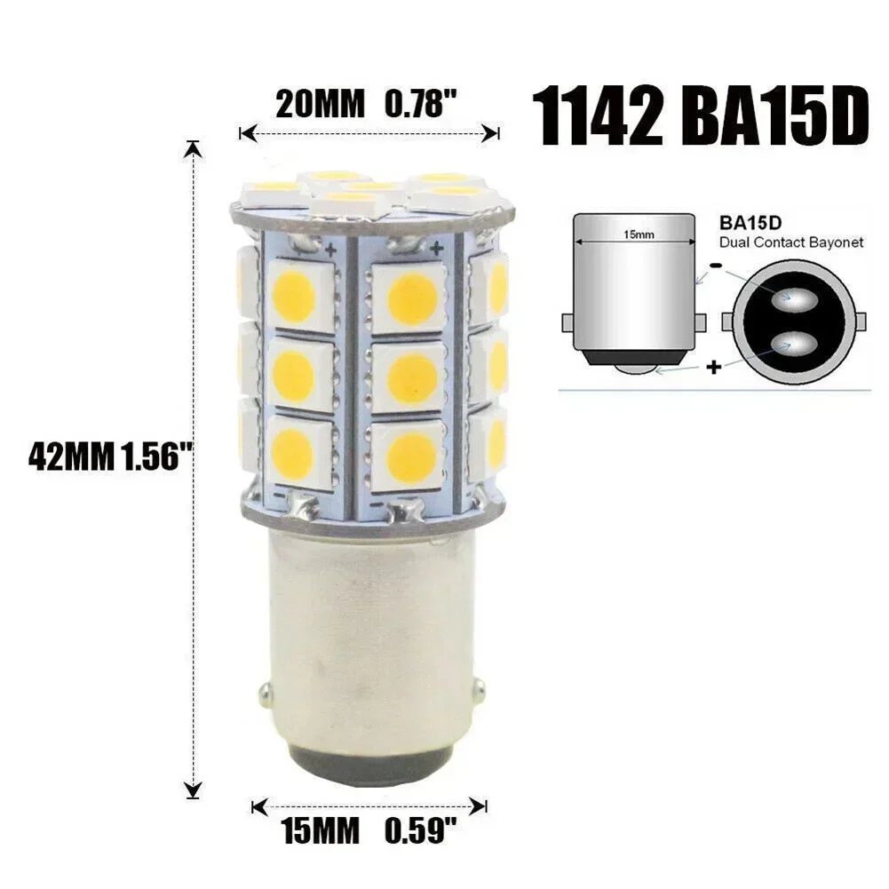 BA15D 1076 1142 68 90 1004 1130 Turn Signal Lamp Parking Lights Cabin Marine Boat LED Inner Lights Bulbs Tail Brake Stop Light