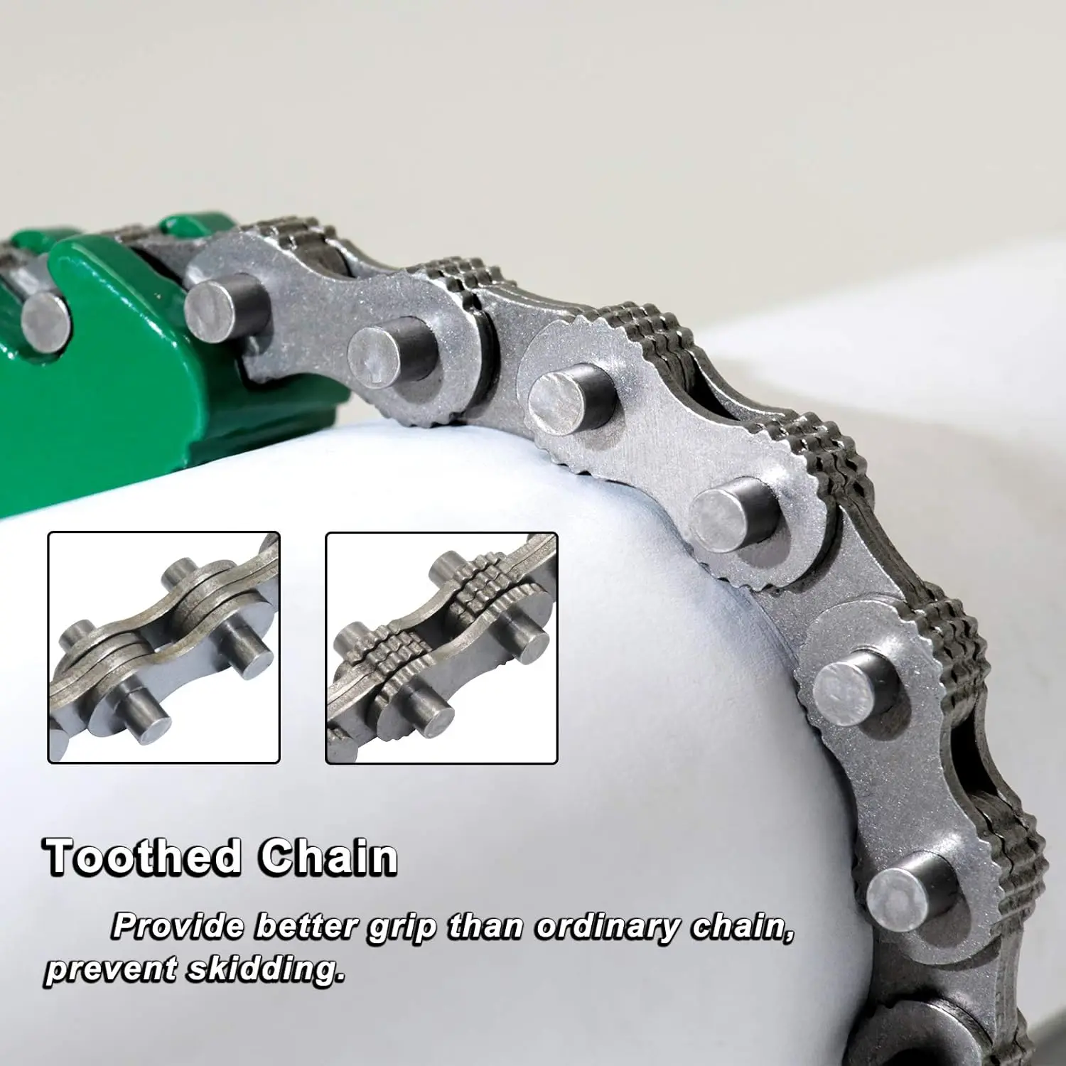 

8 Inch Chain Oil Filter Wrench Oil Machine Filter Strap Non Slip Multifunction Pipe Fittings Tool Belt Strap Wrench For Plumbing