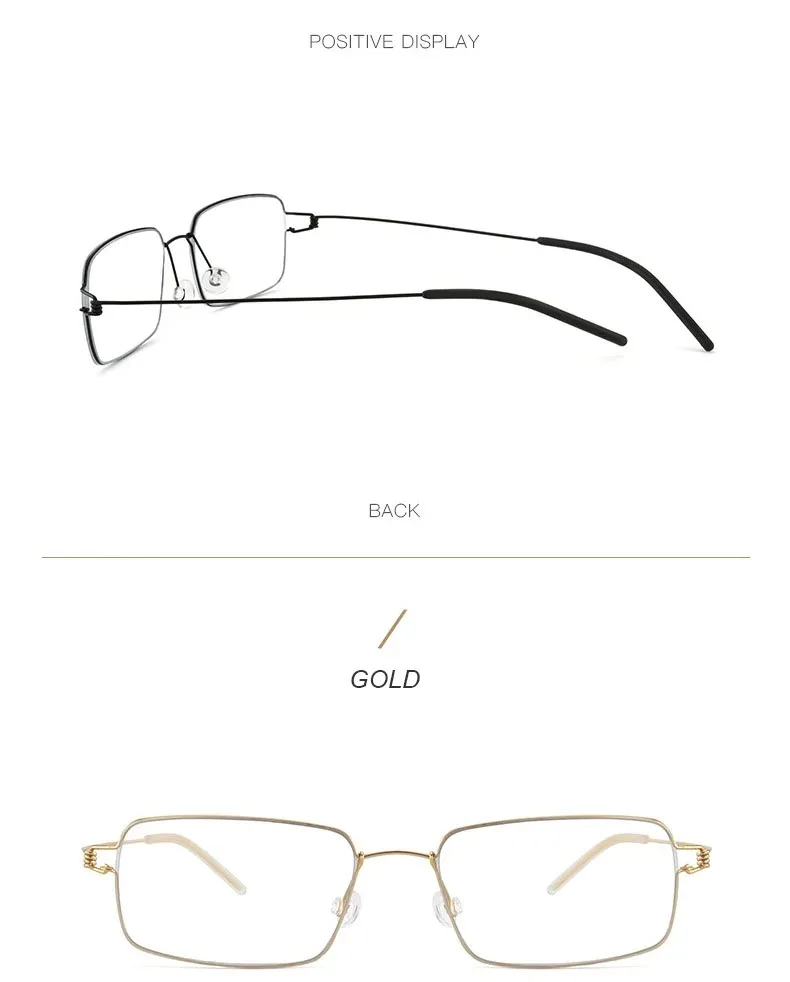 Ultraleichte Titan-Brille, Rahmen für Herren, Retro-Quadratbrille, Damenbrille, Leserezept, Blaulicht-Blockierung + 3,5 + 4,0 – Detail 16