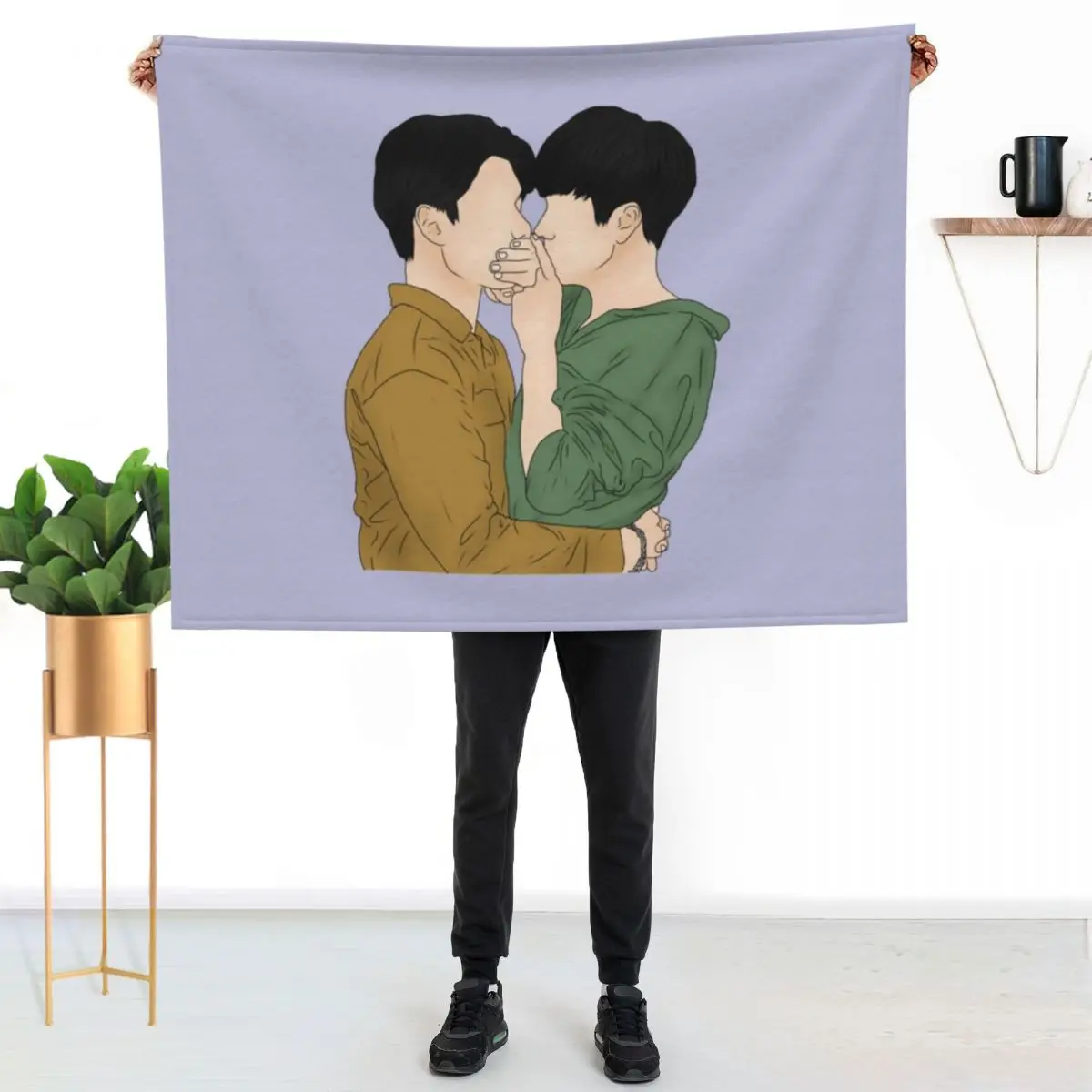 BAD BUDDY - NANON KORAPAT (Pran) OHM PAWAT (Pat) Throw Blanket Polar funny gift Extra Large Throw Bed Hairy Winter beds Blankets