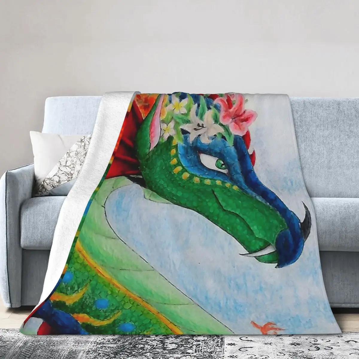 Queen Glory - Wings Of Fire Blanket Soft Warm Flannel Throw Blanket Cover for Bed Living room Picnic Travel Home Sofa