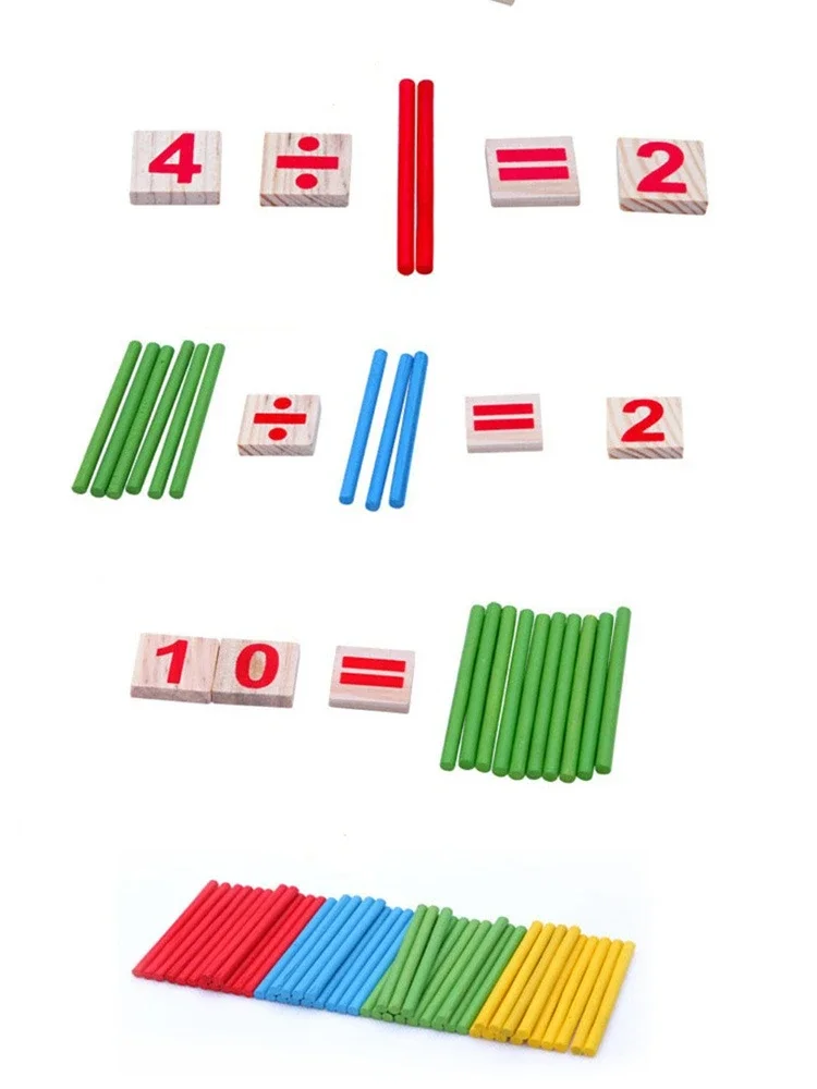 Experimente a alegria dos números de aprendizagem com nossas varas de madeira Montessori Um brinquedo matemático divertido e educacional para crianças